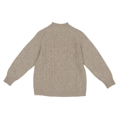 Jos Merino Wool Sweater | Taupe Melange