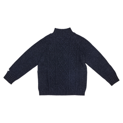 Jos Merino Wool Sweater | Blue Marine Melange