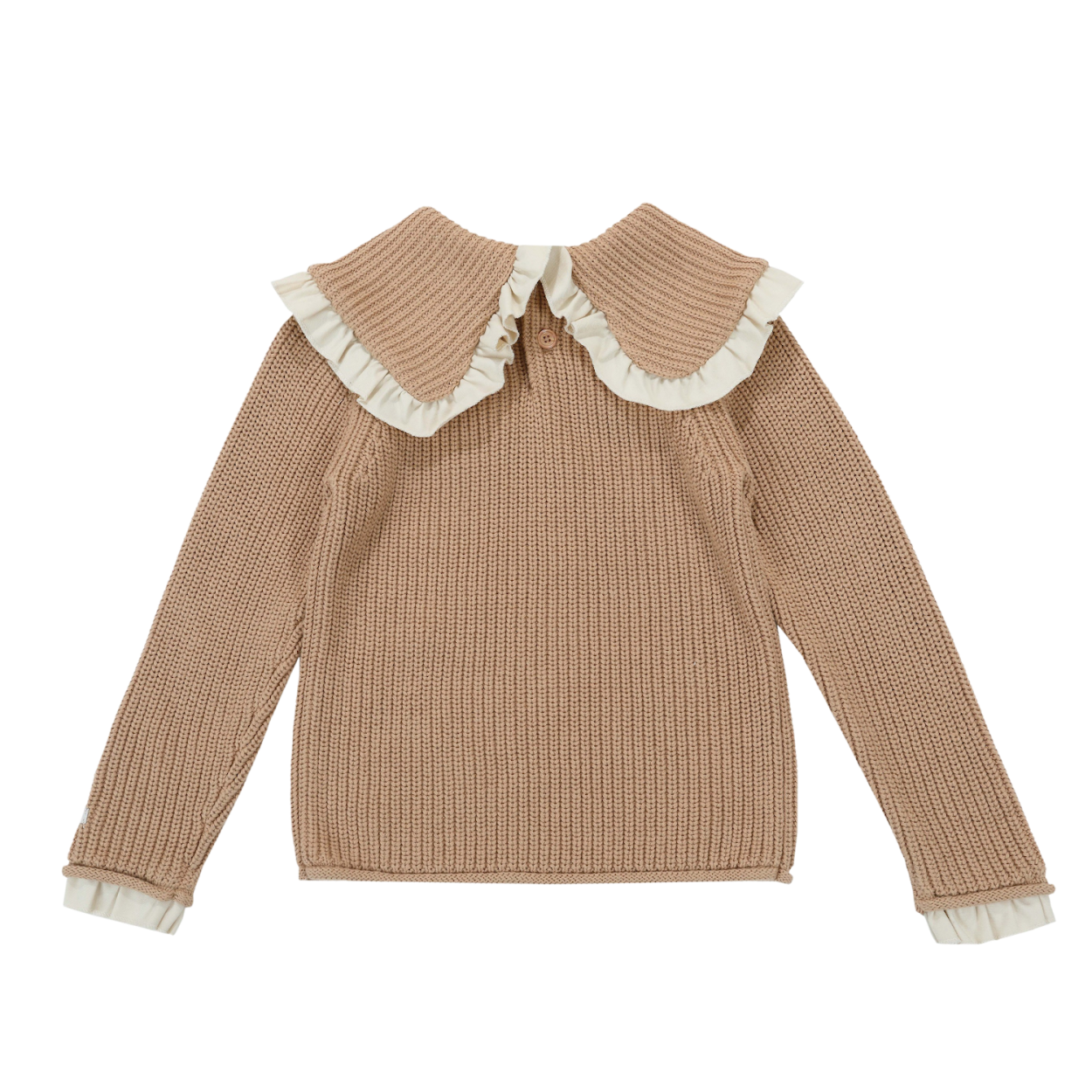 Beige Gingham Bow Tie Knit Cardigan Beige Gingham Bow Tie Knit Cardigan