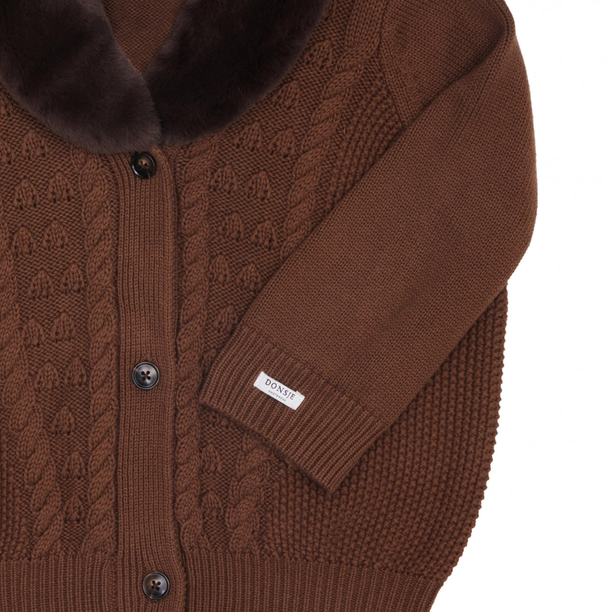 Naem Cardigan | Espresso – Donsje Amsterdam