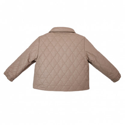 Rius Leather Jacket | Grey Beige Leather