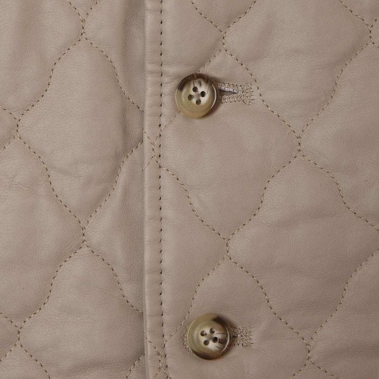Rius Leather Jacket | Grey Beige Leather
