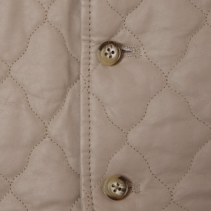 Rius Leather Jacket | Grey Beige Leather