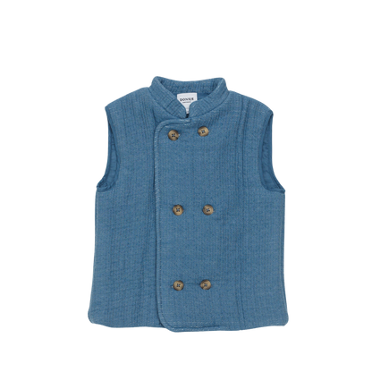 Tiepo Waistcoat | Steel Blue