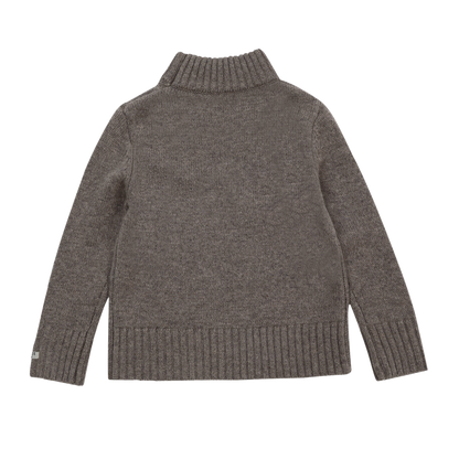 Vilno Merino Wool Sweater | Dark Taupe Melange