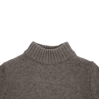 Vilno Merino Wool Sweater | Dark Taupe Melange