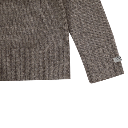 Vilno Merino Wool Sweater | Dark Taupe Melange