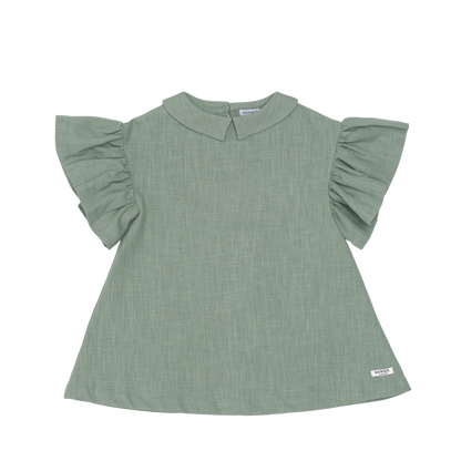 Capucine Linen Dress | Desert Green