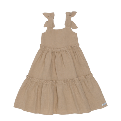 Janne Linen Dress | Latte