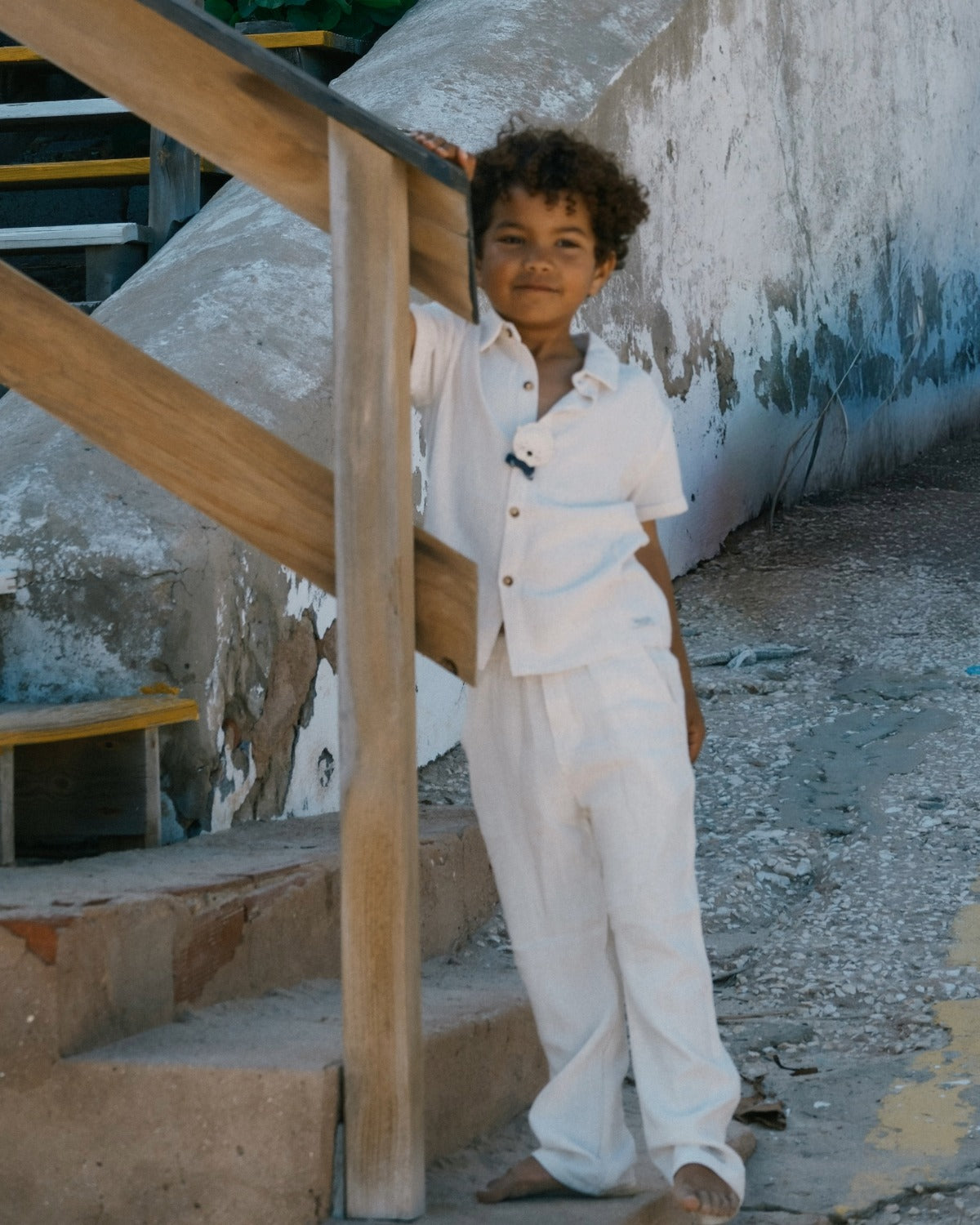 Dado Trousers | Warm White Melange