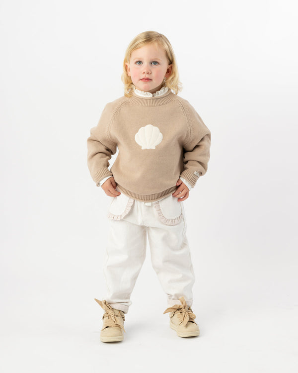 Josefine Trousers | White Sand Melange