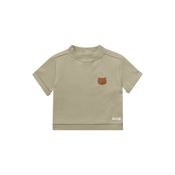 Jarne T-shirt | Bear | Dusty Green