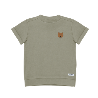 Jarne T-shirt | Bear | Dusty Green
