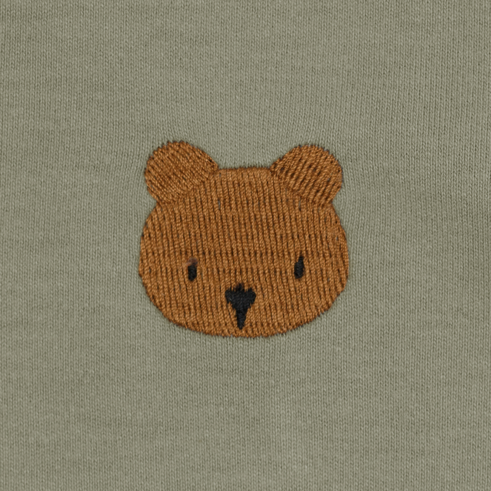 Jarne T-shirt | Bear | Dusty Green
