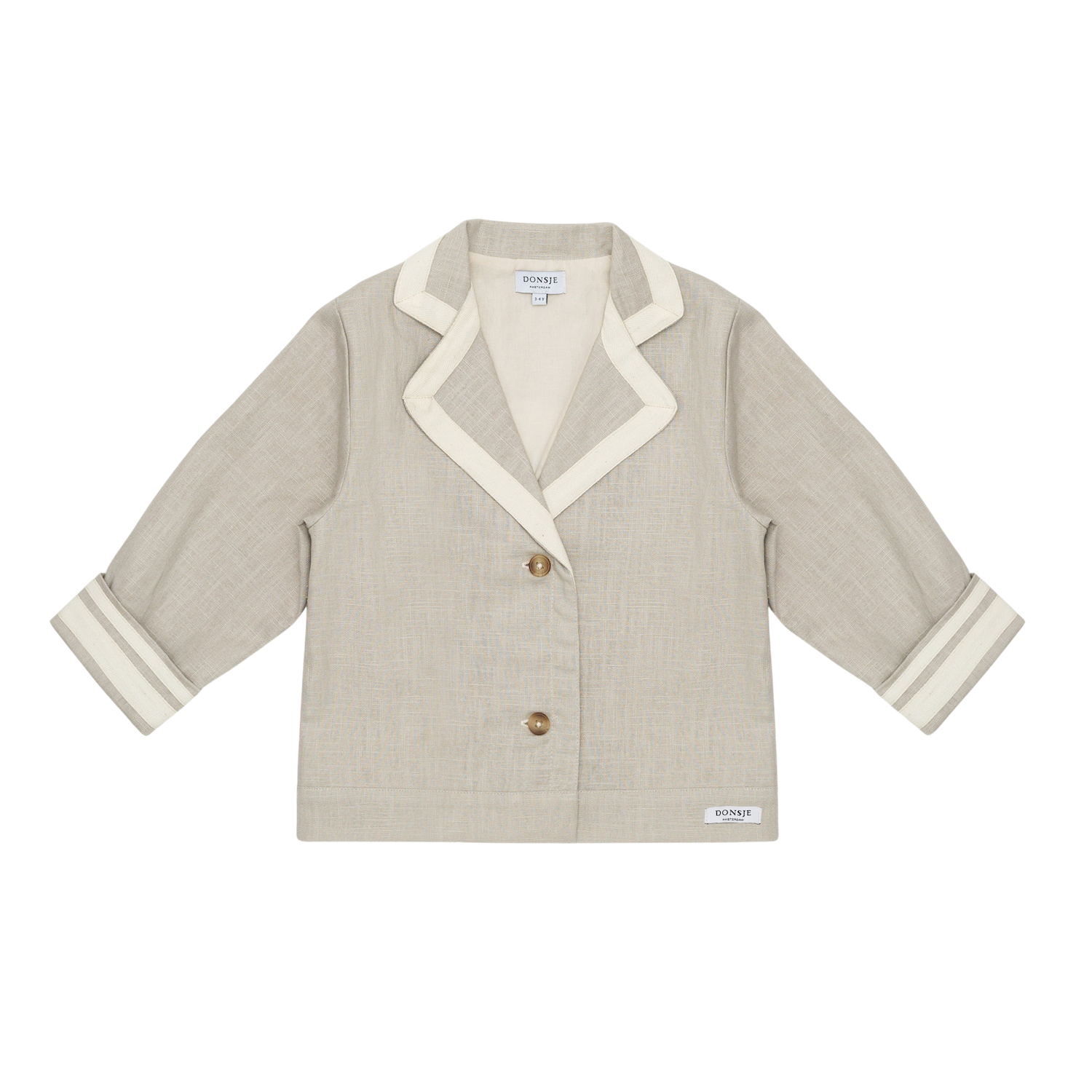 Quirijn Linen Blazer | Festive Koala | Soft Taupe