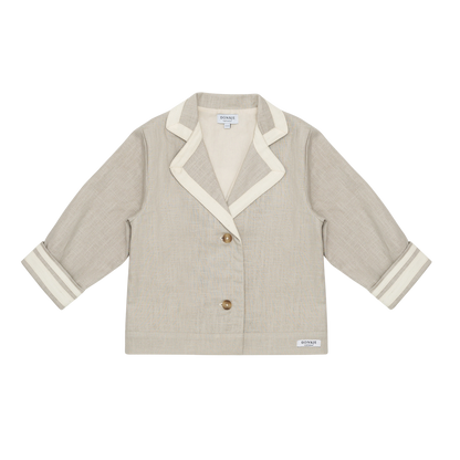 Quirijn Linen Blazer | Festive Koala | Soft Taupe