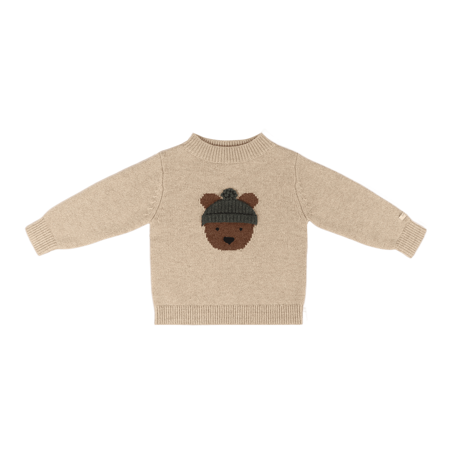 Denn Merino Wool Sweater | Bear | Biscotti Melange