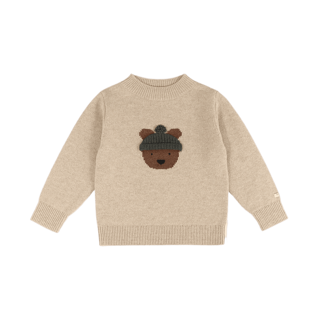 Denn Merino Wool Sweater | Bear | Biscotti Melange