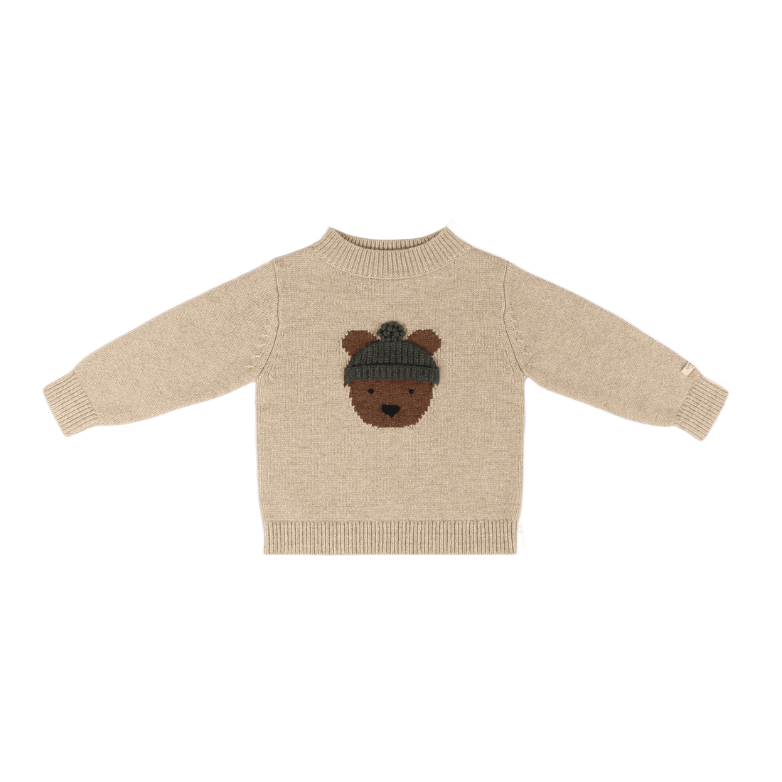 Denn Merino Wool Sweater | Bear | Biscotti Melange