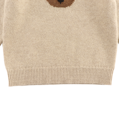 Denn Merino Wool Sweater | Bear | Biscotti Melange