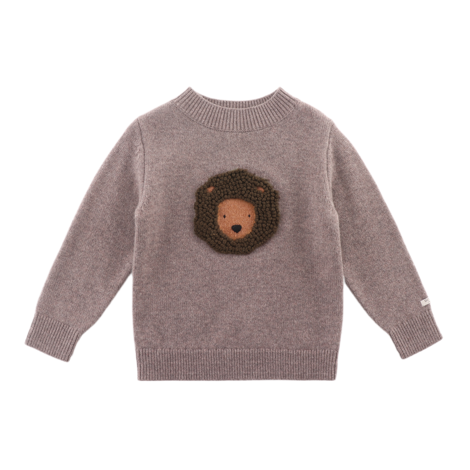 Denn Merino Wool Sweater | Leo | Dark Taupe Melange