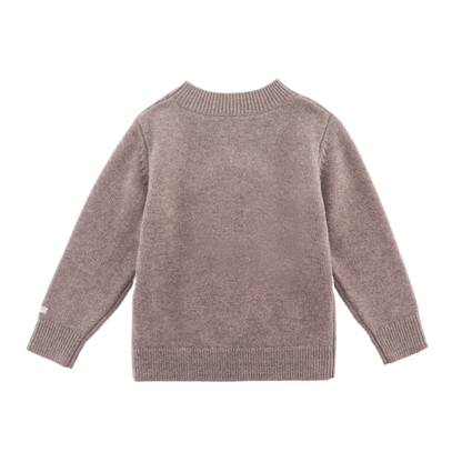 Denn Merino Wool Sweater | Leo | Dark Taupe Melange