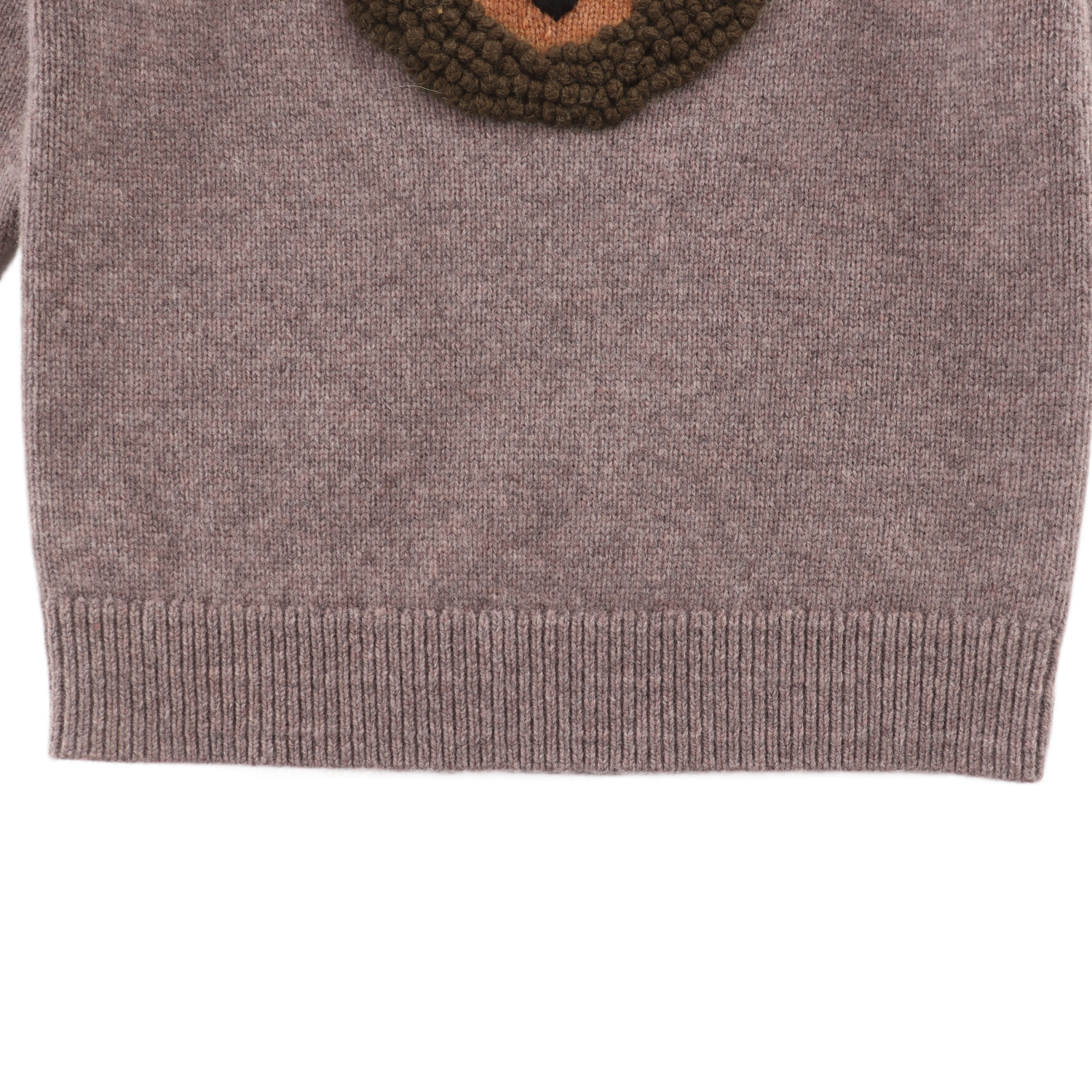 Denn Merino Wool Sweater | Leo | Dark Taupe Melange