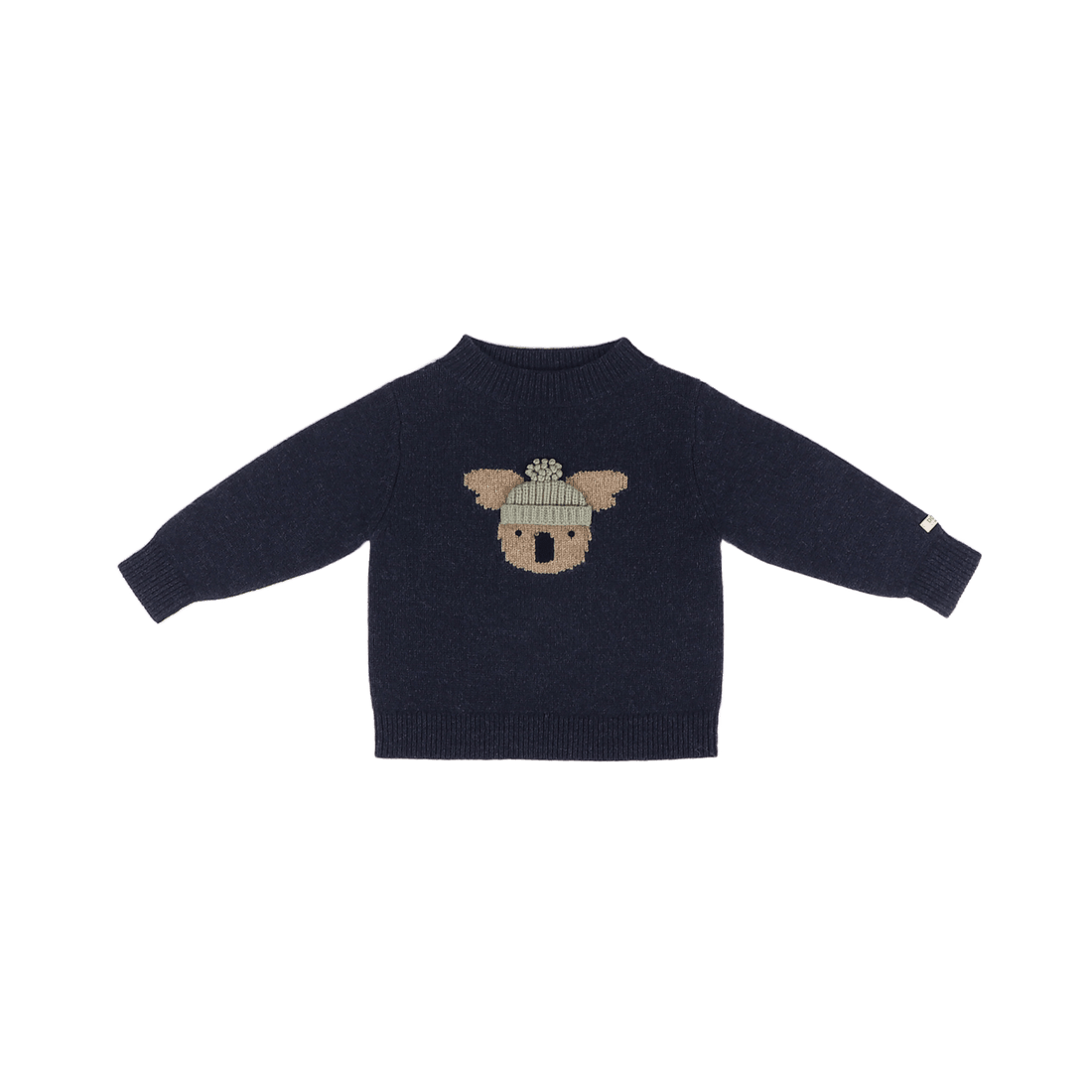 Denn Merino Wool Sweater | Koala | Blue Marine Melange