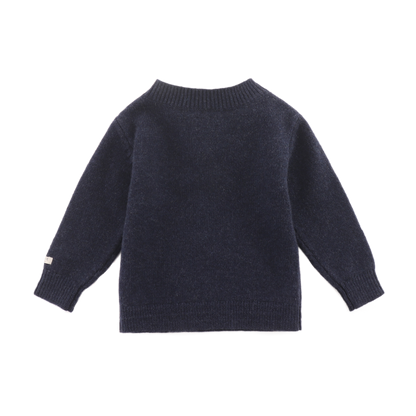 Denn Merino Wool Sweater | Koala | Blue Marine Melange