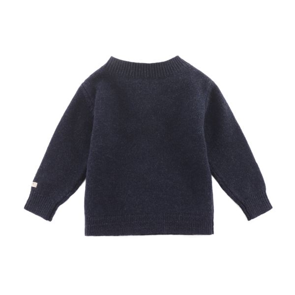 Denn Merino Wool Sweater | Koala | Blue Marine Melange