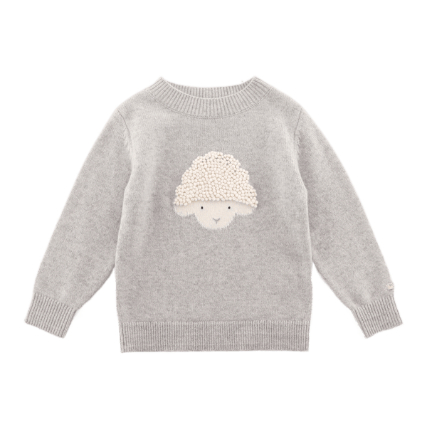 Denn Merino Wool Sweater | Lammy | Soft Grey Melange