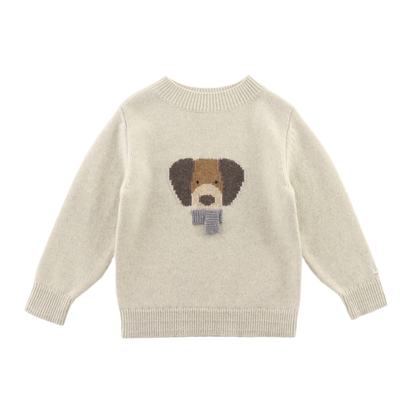 Denn Merino Wool Sweater | Dog | Arctic Ivory Melange