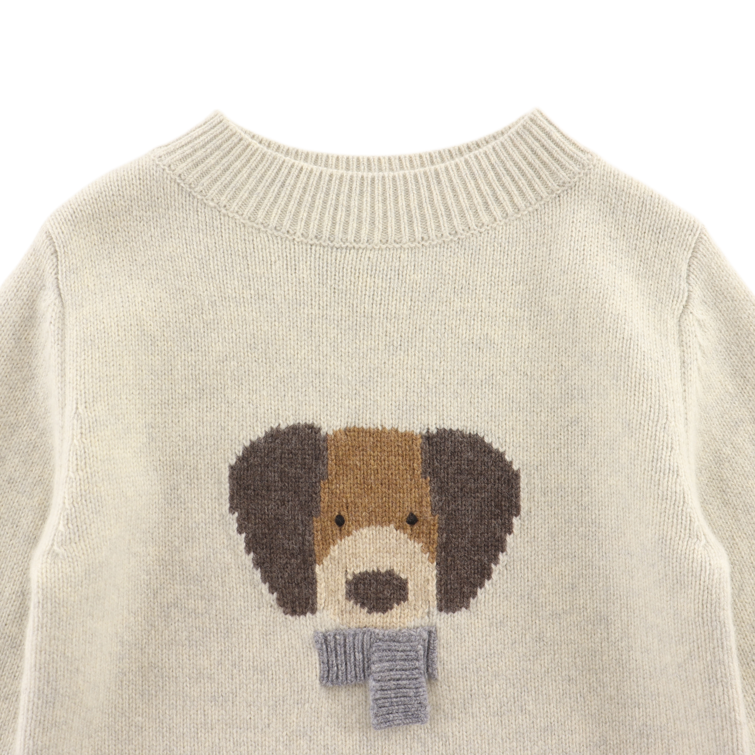 Denn Merino Wool Sweater | Dog | Arctic Ivory Melange