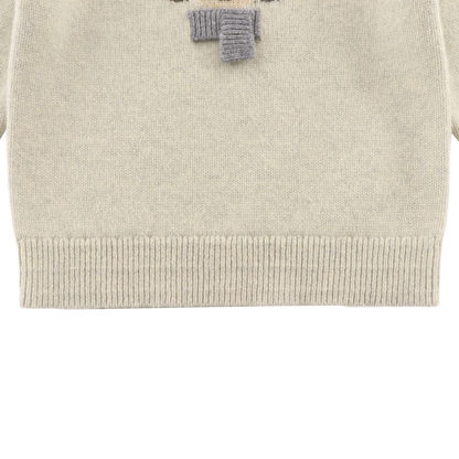 Denn Merino Wool Sweater | Dog | Arctic Ivory Melange