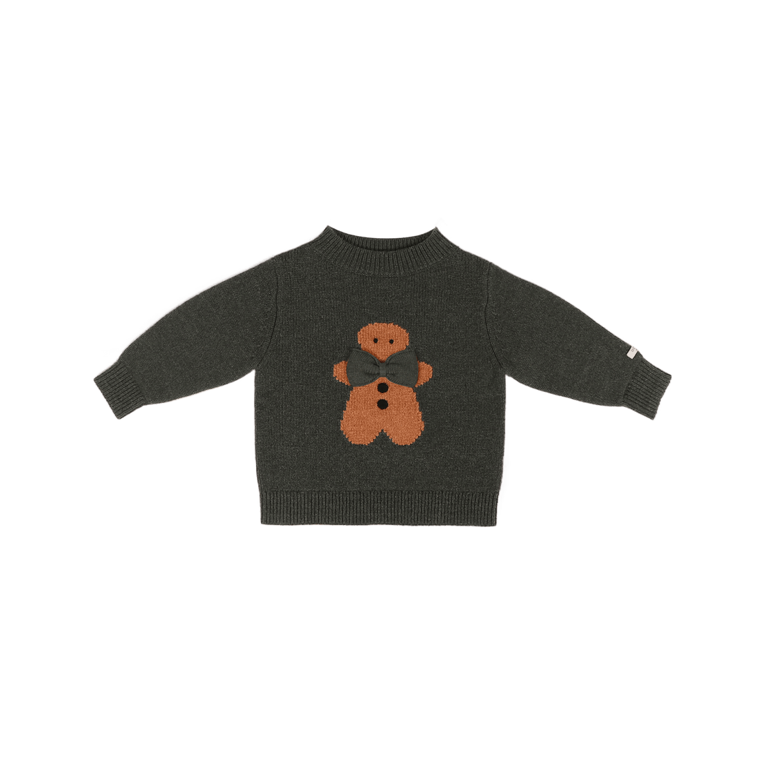 Denn Merino Wool Sweater | Gingerbread | Night Green