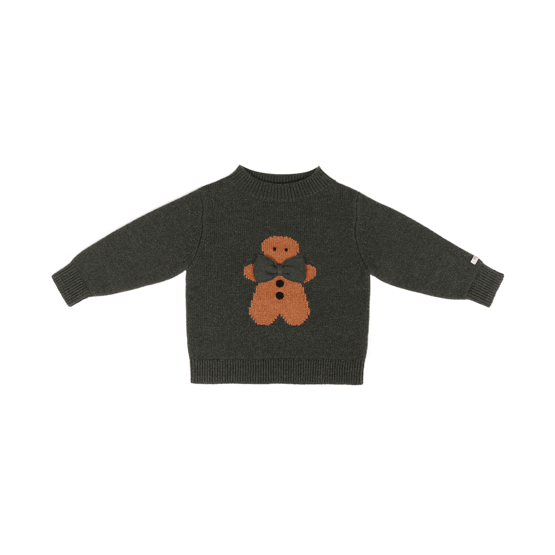 Denn Merino Wool Sweater | Gingerbread | Night Green