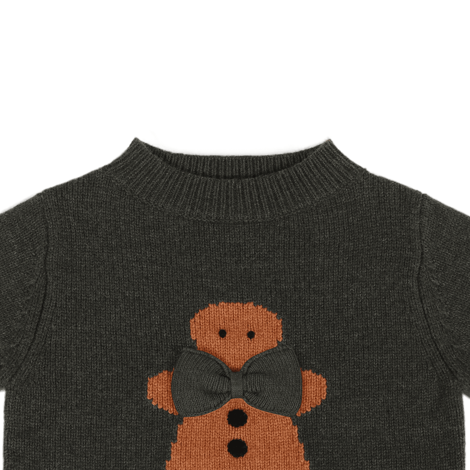 Denn Merino Wool Sweater | Gingerbread | Night Green