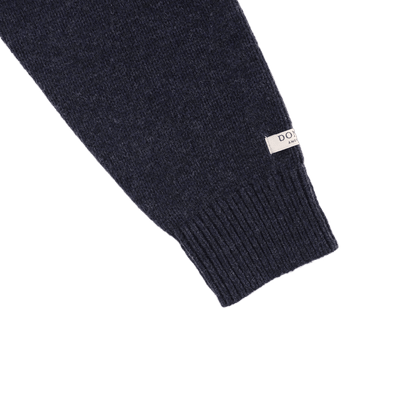 Denn Merino Wool Sweater | Snowman | Blue Marine Melange