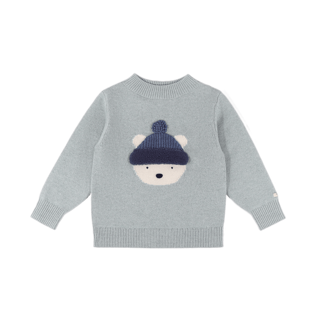 Denn Merino Wool Sweater | Polar Bear | Cloud Blue Melange