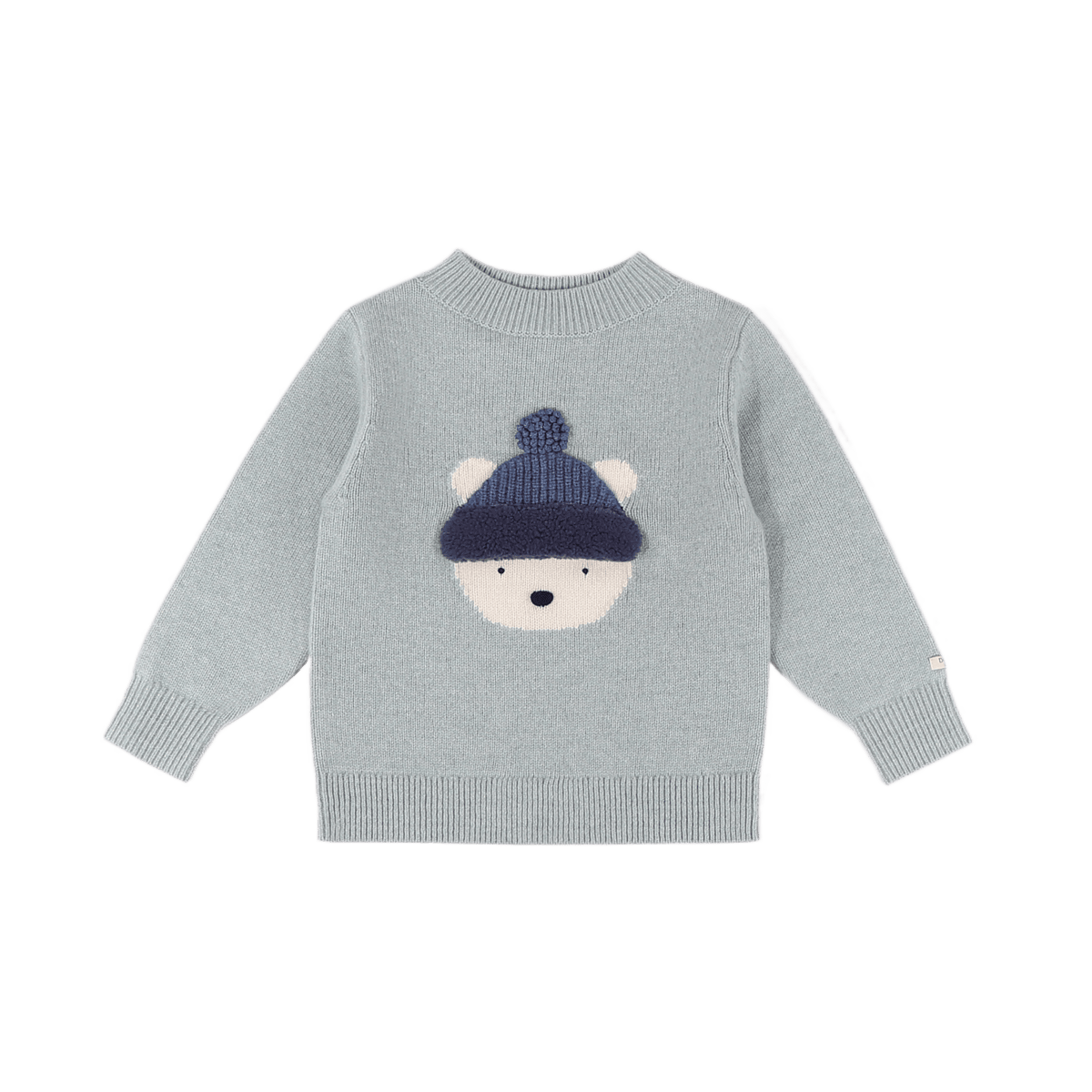 Denn Merino Wool Sweater | Polar Bear | Cloud Blue Melange