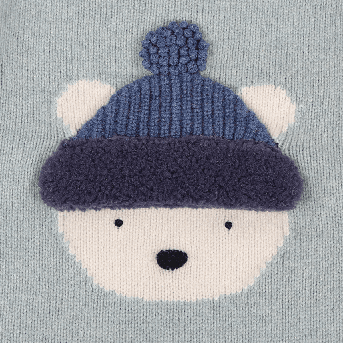 Denn Merino Wool Sweater | Polar Bear | Cloud Blue Melange
