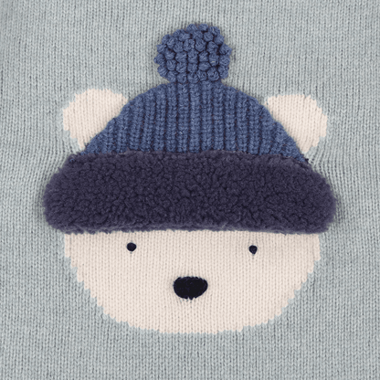 Denn Merino Wool Sweater | Polar Bear | Cloud Blue Melange