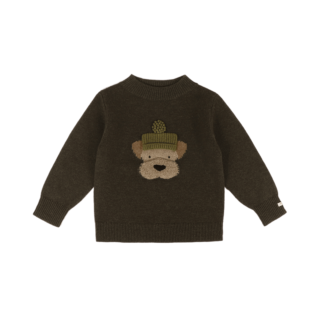 Denn Merino Wool Sweater | Terrier | Dark Olive