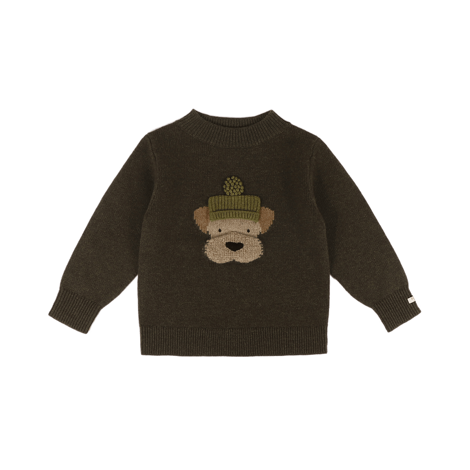 Denn Merino Wool Sweater | Terrier | Dark Olive