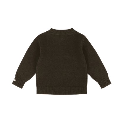 Denn Merino Wool Sweater | Terrier | Dark Olive