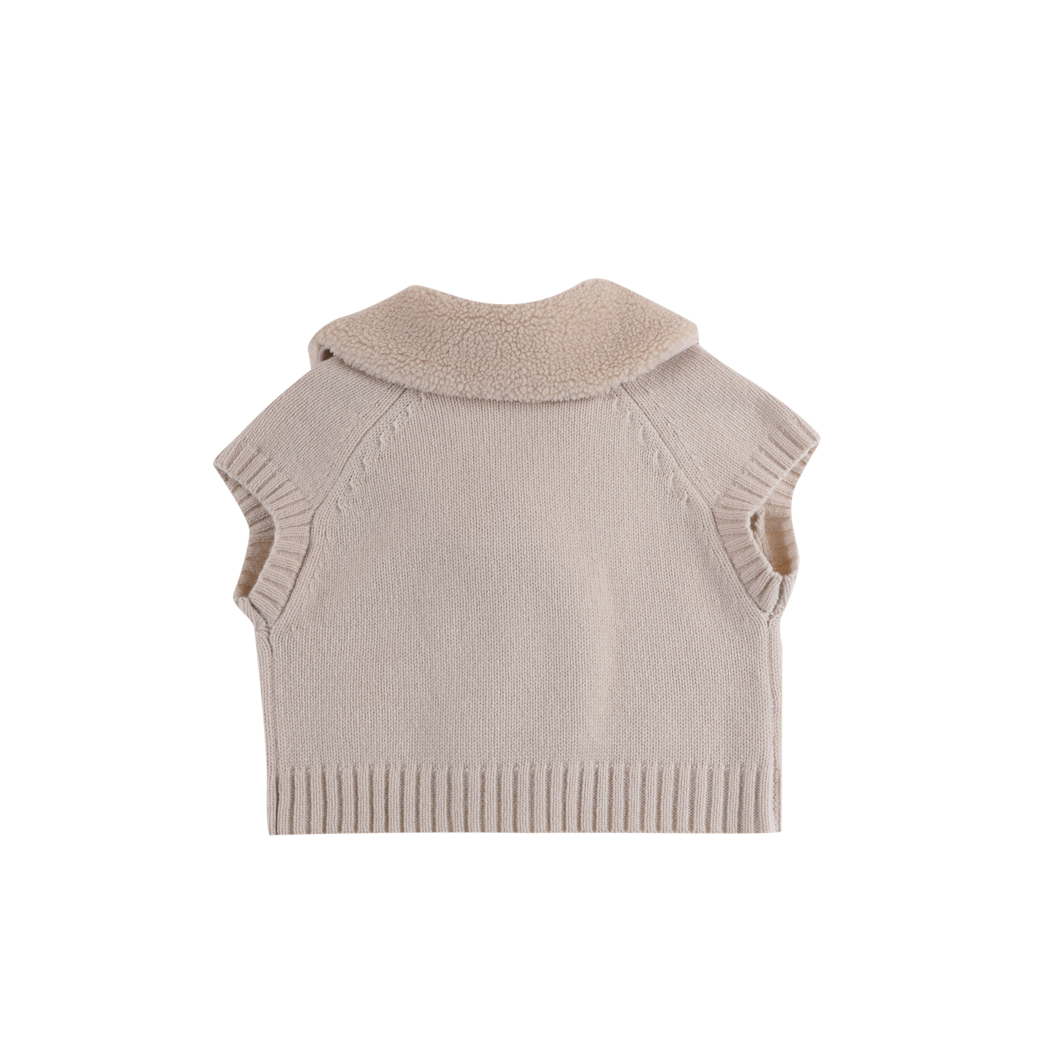 Nannie Merino Wool Waistcoat | Soft Sand