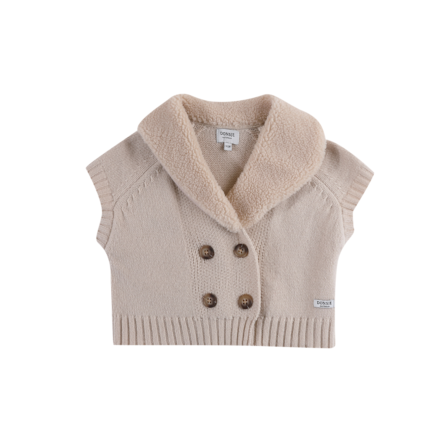 Nannie Merino Wool Waistcoat | Soft Sand