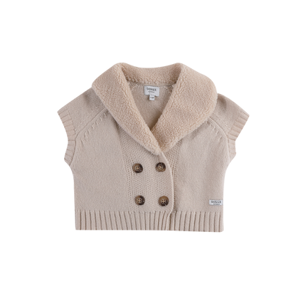 Nannie Merino Wool Waistcoat | Soft Sand