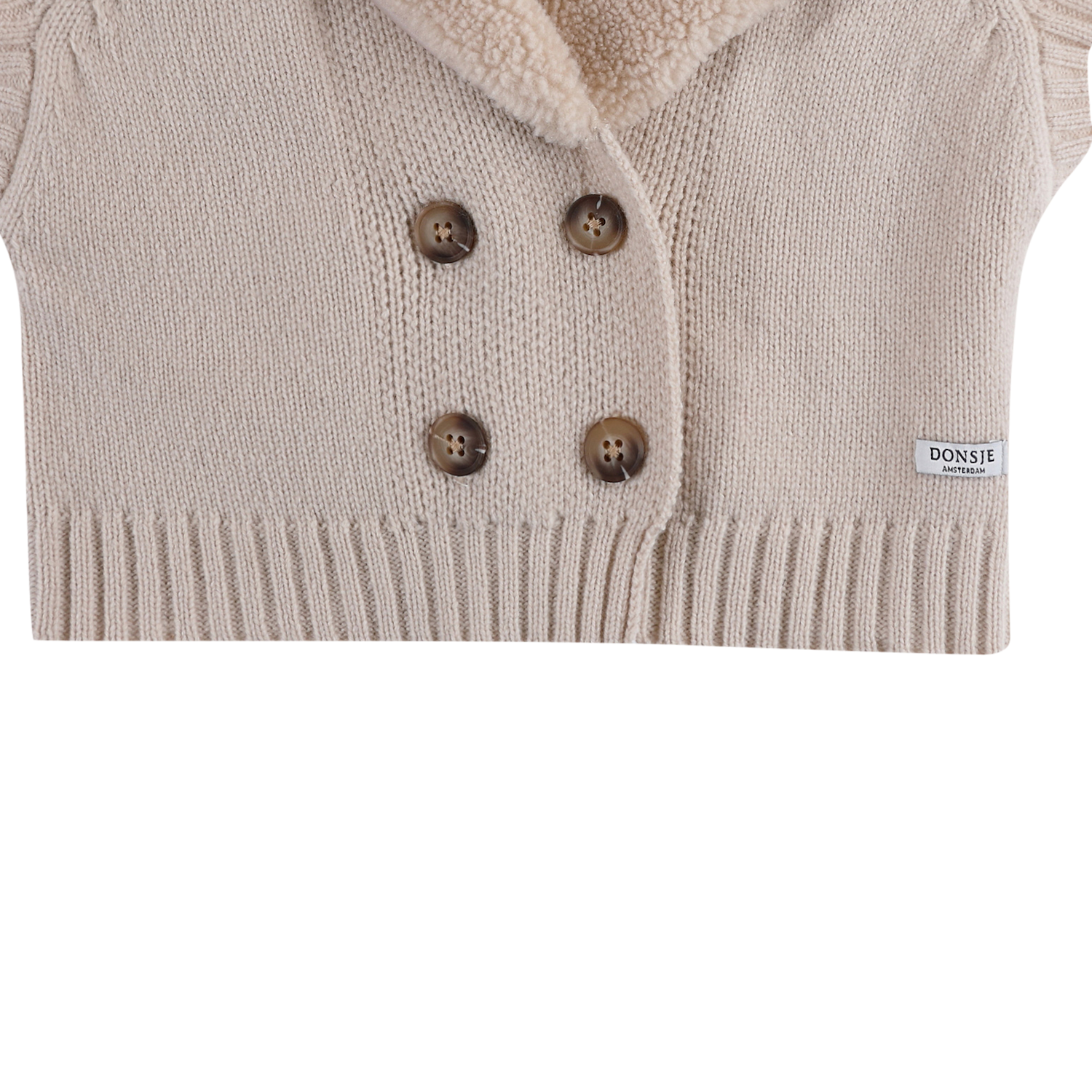 Nannie Merino Wool Waistcoat | Soft Sand