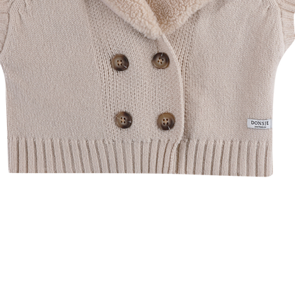 Nannie Merino Wool Waistcoat | Soft Sand